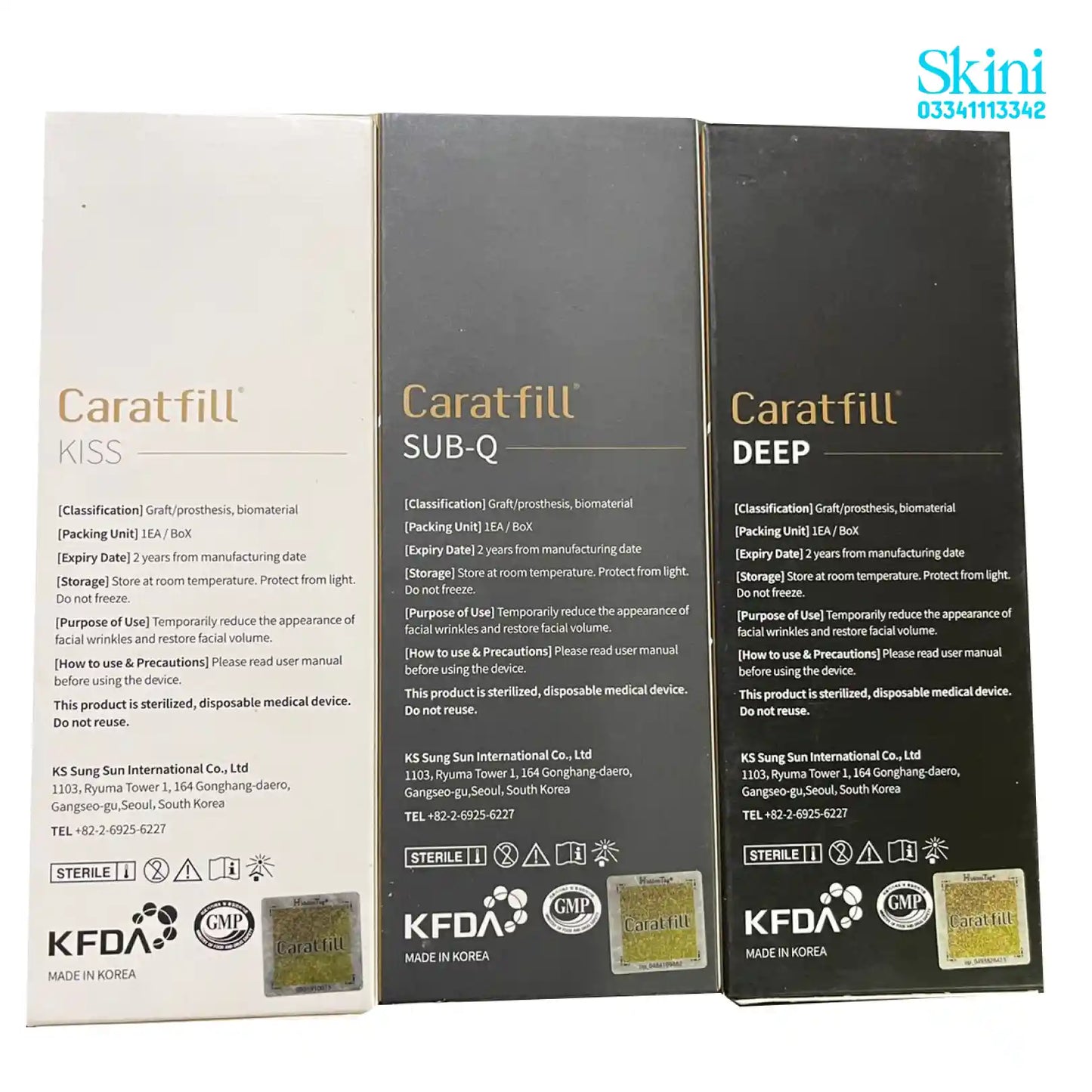 Caratfill Dermal Filler (KISS, SUB-Q, DEEP) – Premium Korean HA Fillers