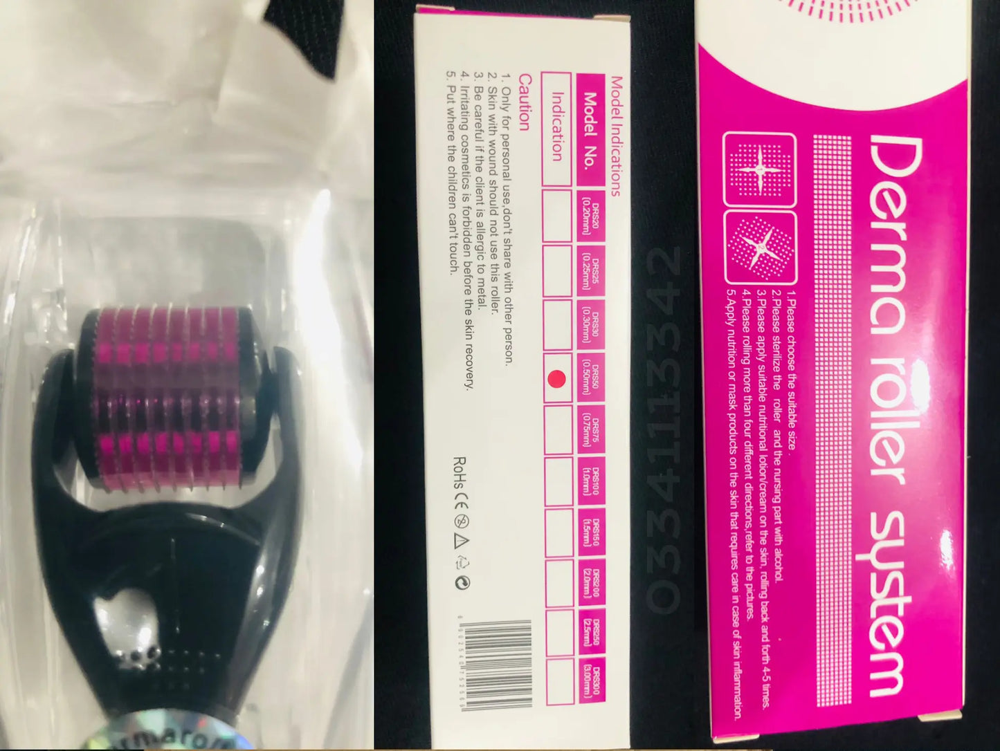 Derma Roller 0.5mm, 1mm, 1.5mm