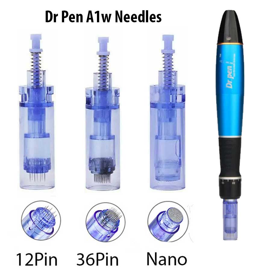 Dr pen A1w Micro needling wireless pen with 2 needles/cartridges