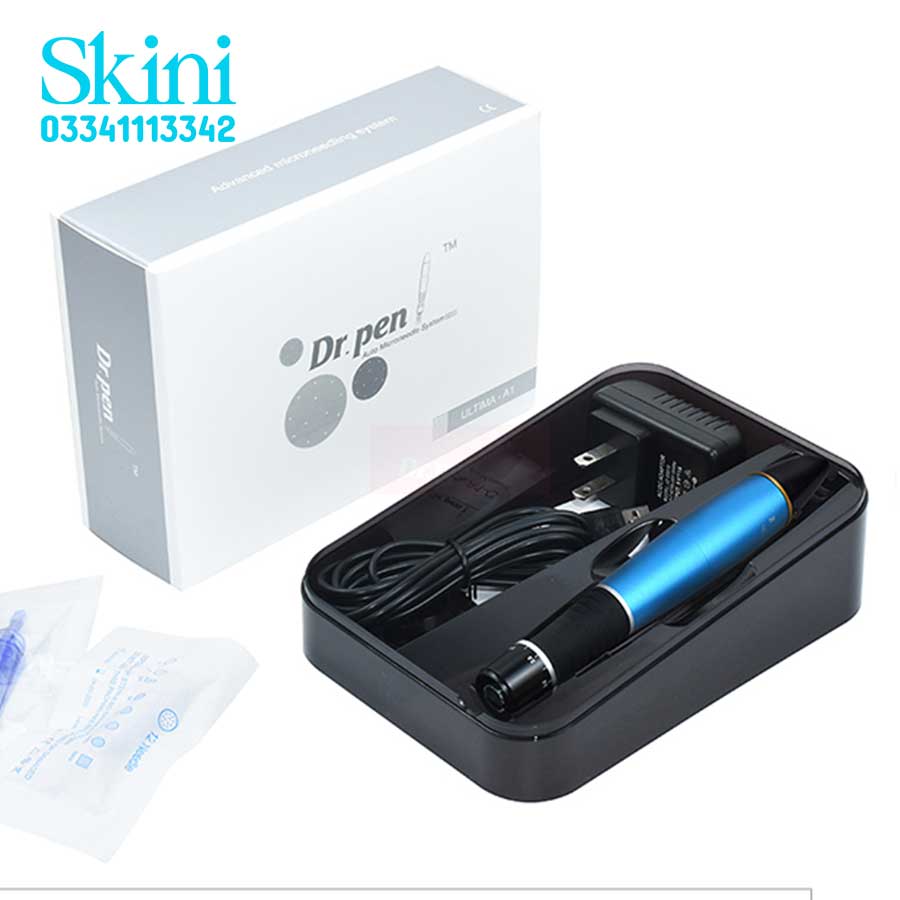 Dr pen A1w Micro needling wireless pen with 2 needles/cartridges