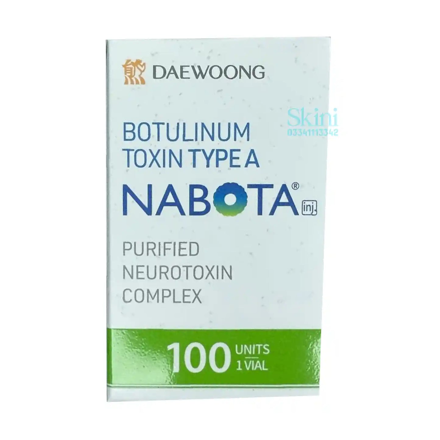 Botulinum Toxin Type A 100 Units Vial Nabota inj Purified Neurotoxin Complex