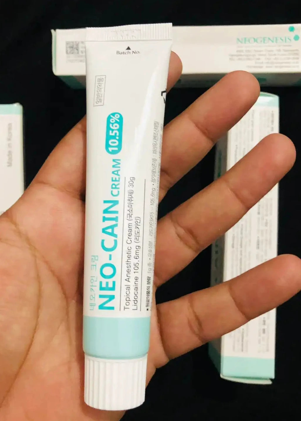 Neo-Cain Numbing Cream Tube 10.56% Made in Korea