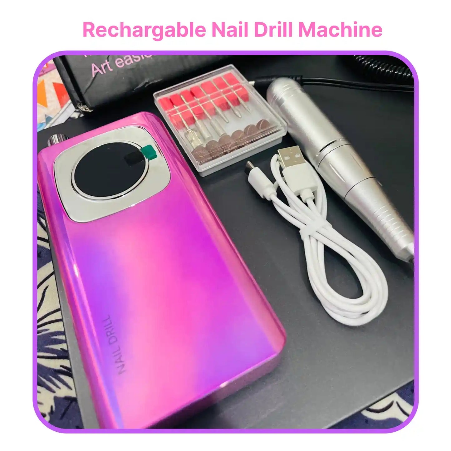 Rechargeable Nail Drill Machine for Acrylic Nails