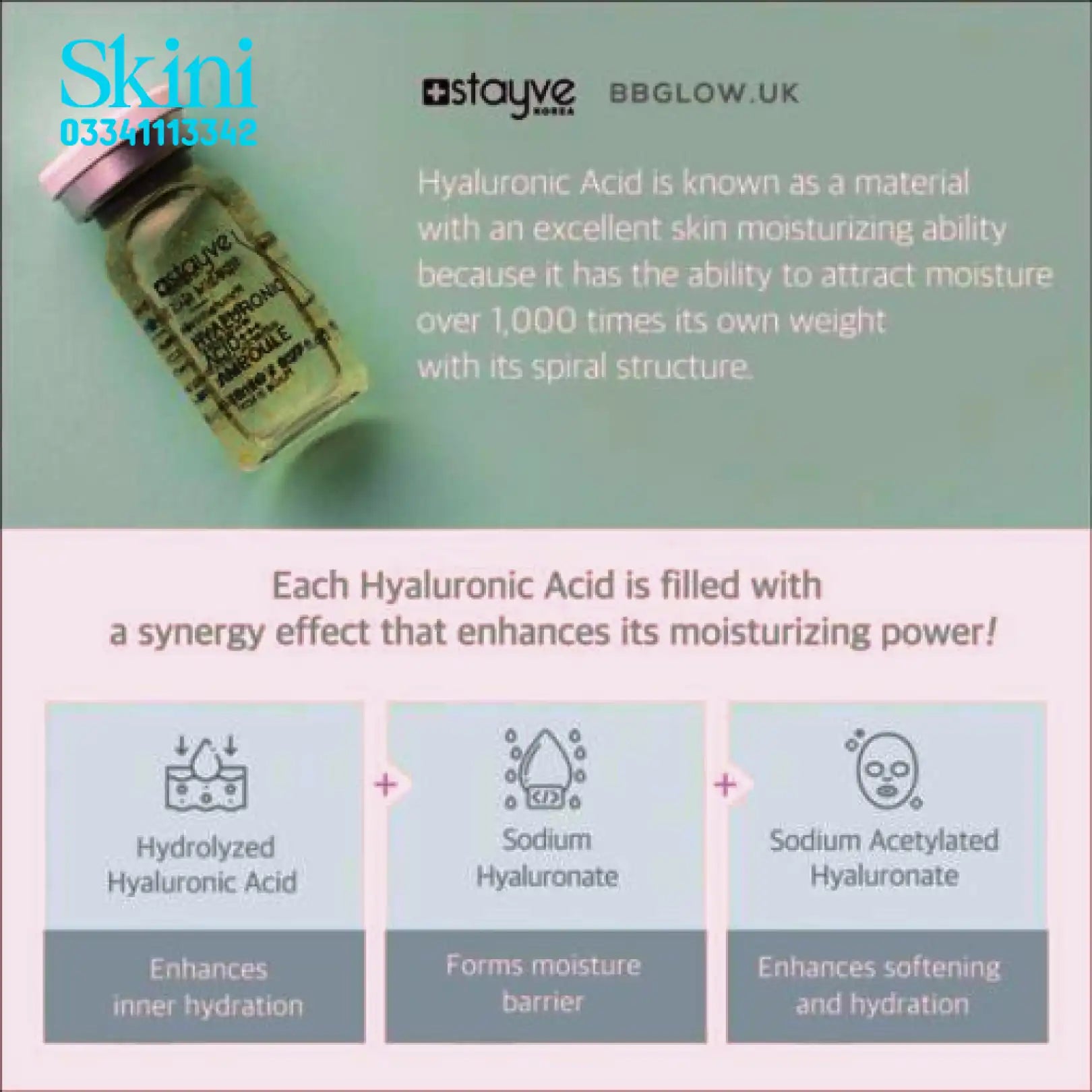 Stayve Hyaluronic Ampoule Made in Korea